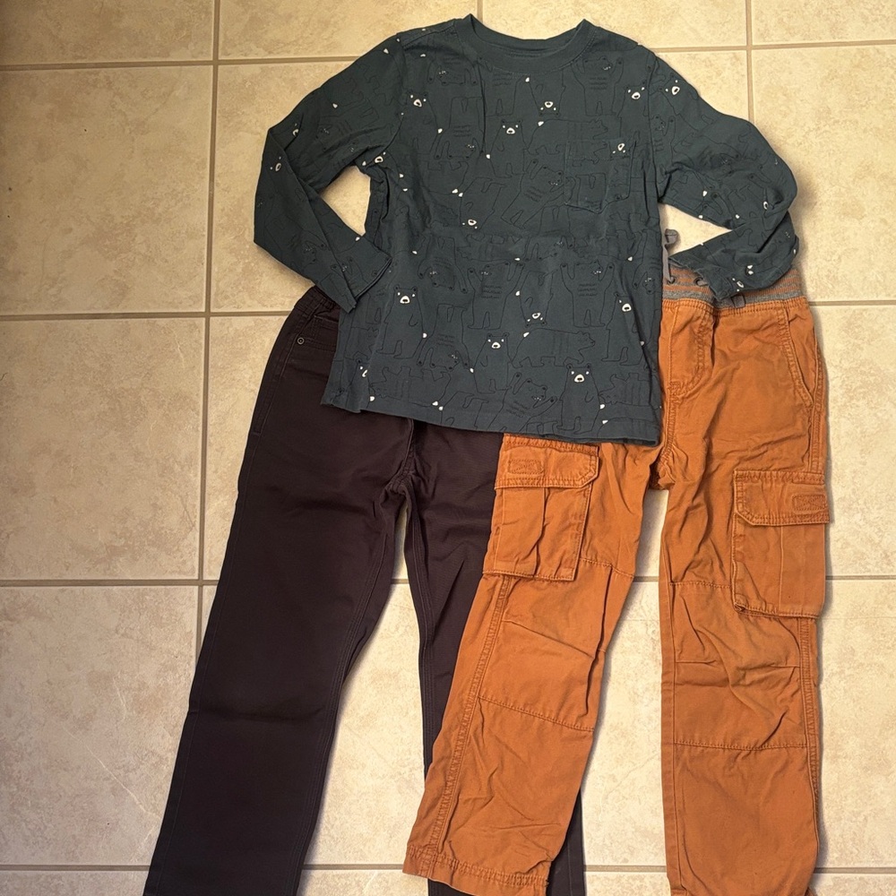 Hanna Andersson Kids Matching Set - Teal and Orange